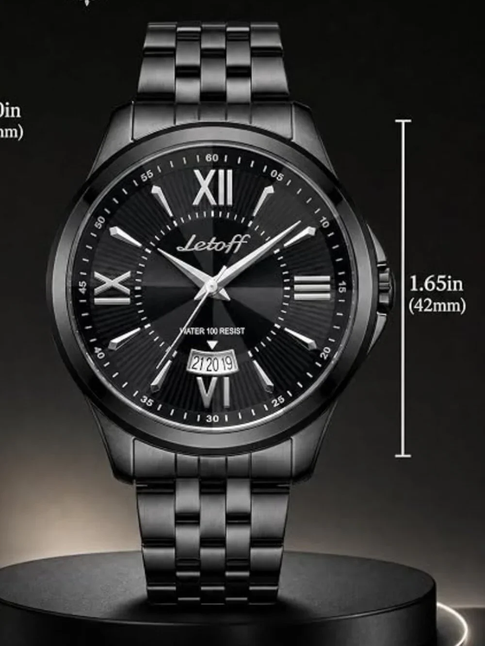 NIB Letoff Watch for Men with Colorful Roman Numerals